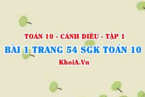 Bài 1 trang 54 SGK Toán 10 tập 1 Cánh Diều